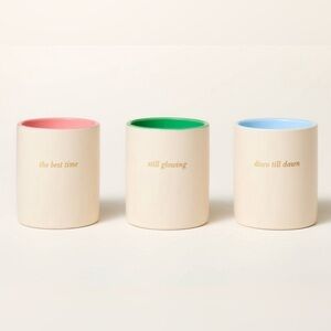 Kate Spade x Target NIB 3x Ceramic Candle Gift Set.